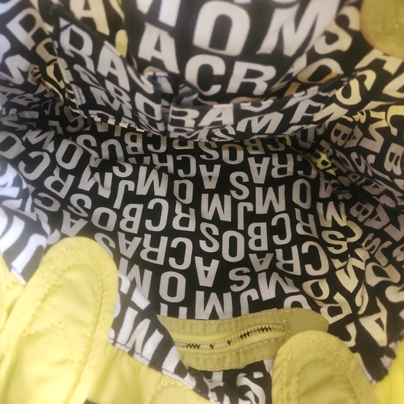 MARC JACOBS Workwear Yellow Embroidered Logo Tote Bag With Side Pockets - Picture 3 of 3